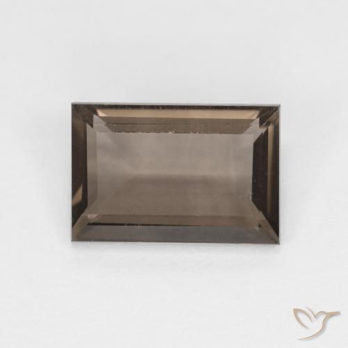 1.44 ct Brown Smoky Quartz Stone, Natural Smoky Quartz in Baguette Facet Shape for Sale