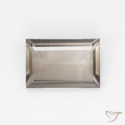 1.36 ct Brown Smoky Quartz Stone, Natural Smoky Quartz in Baguette Facet Shape for Sale