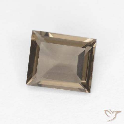 0.86 ct Brown Smoky Quartz Stone, Natural Smoky Quartz in Baguette Facet Shape for Sale