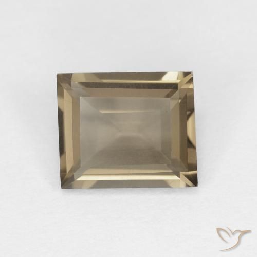0.92ct Natural Medium Light-Brown Smoky Quartz, Baguette, VVS