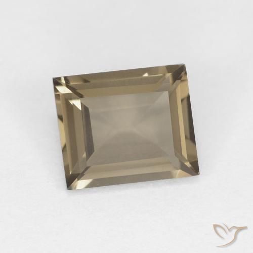 0.92 ct Brown Smoky Quartz Stone, Natural Smoky Quartz in Baguette Facet Shape for Sale