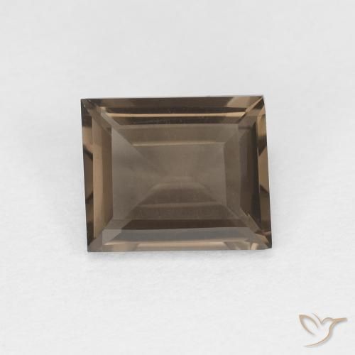 0.85 ct Baguette Cut Smoky Quartz, 6.5 x 5.4 mm From Brazil, Photo A
