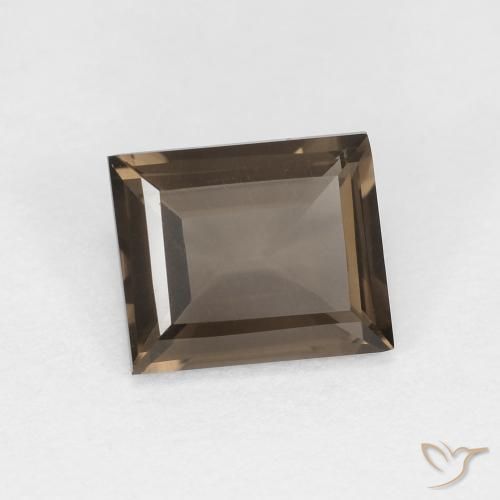 0.85 ct Brown Smoky Quartz Stone, Natural Smoky Quartz in Baguette Facet Shape for Sale