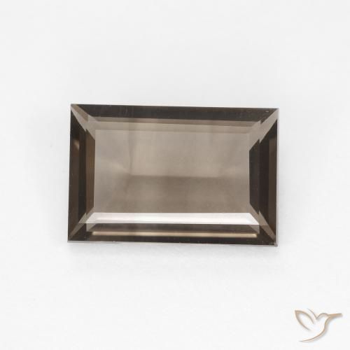 1.43ct Baguette Light Brown Smoky Quartz from Brazil, Dimension 9.1 x 6mm, Natural untreated Gemstone, VVS Clarity, 1pc Baguette Facet Smoky Quartz, Mohs Hardness of 7 suitable for daily wear jewelry, Photo A