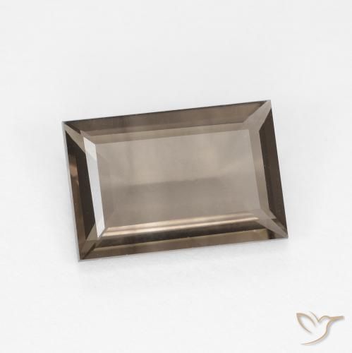 1.43 ct Brown Smoky Quartz Stone, Natural Smoky Quartz in Baguette Facet Shape for Sale