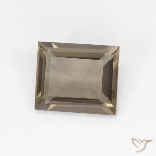 0.85 ct Brown Smoky Quartz Stone, Natural Smoky Quartz in Baguette Facet Shape for Sale