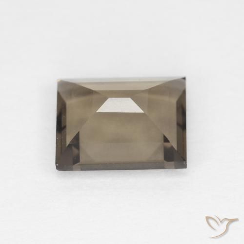 Smoky Quartz Gemstone in 6.5 x 5.5 mm Size for Sale, Smoky Quartz Stone in Light Umber Brown Color