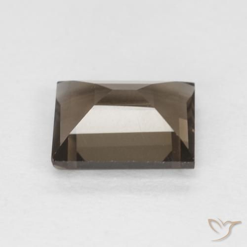 Smoky Quartz Gemstone in 6.4 x 5.4 mm Size for Sale, Smoky Quartz Stone in Medium Dark-Brown Color