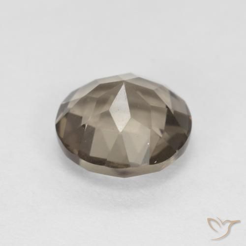 Smoky Quartz Gemstone in 7 mm (calibrated) Size for Sale, Smoky Quartz Stone in Light Coffee Brown Color