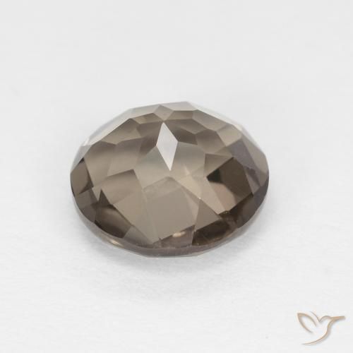 Smoky Quartz Gemstone in 7 mm (calibrated) Size for Sale, Smoky Quartz Stone in Umber Brown Color