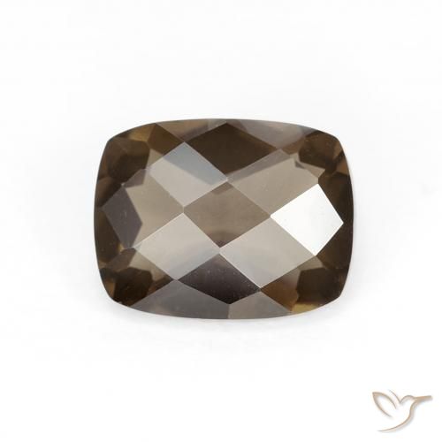 9 x 7mm Quarzo fumé marrone Checkerboard a cuscino dal Brasile, peso di 1,89 ct, pietra preziosa naturale non trattati in purezza VVS, Quarzo fumé 1pz - il colore è Marrone medio, durezza Mohs di 7 adatto per gioielli da indossare ogni giorno, Photo A