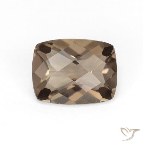 1.82ct Natural Medium Light-Brown Smoky Quartz, Cushion, VVS