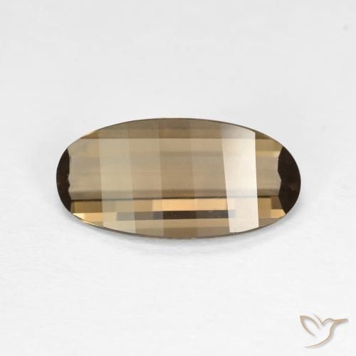 2.28ct Natural Light Mocha Smoky Quartz, Oval, VVS