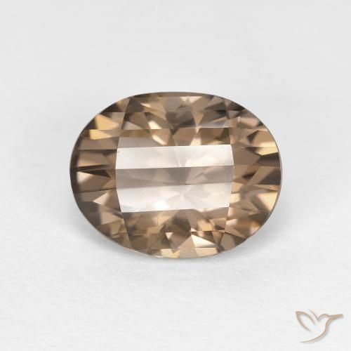 2.51ct Natural Light Mocha Smoky Quartz, Oval, VVS