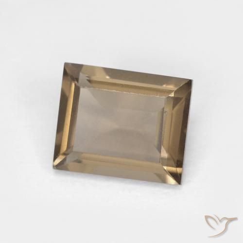0.88 ct Brown Smoky Quartz Stone, Natural Smoky Quartz in Baguette Facet Shape for Sale