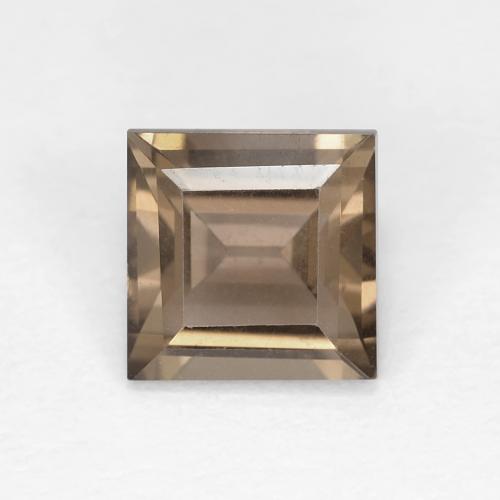 Cuarzo Ahumado Marrón Cuadrada de 6,1 x 6,1mm de Brasil, peso de 1.06 ct, piedra preciosa natural No tratado en vvs Clarity, Cuarzo Ahumado Forma cuadrada de 1 pieza - Color: Marrón medio, dureza Mohs de 7 Adecuado para joyas de uso diario, Photo A