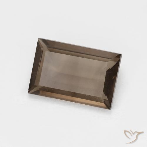 1.43 ct Brown Smoky Quartz Stone, Natural Smoky Quartz in Baguette Facet Shape for Sale