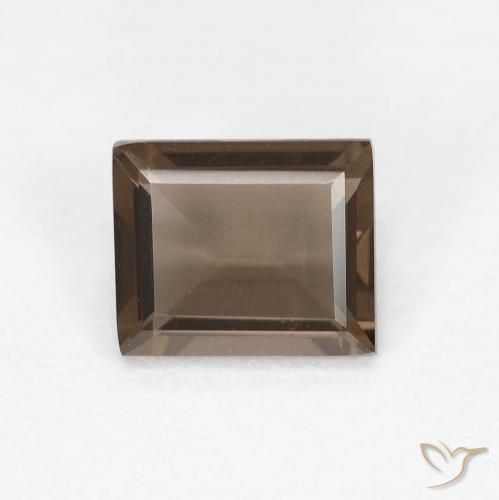 0.82ct Natural Hickory Brown Smoky Quartz, Baguette, VVS