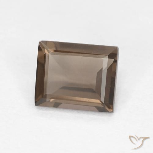 0.82 ct Brown Smoky Quartz Stone, Natural Smoky Quartz in Baguette Facet Shape for Sale