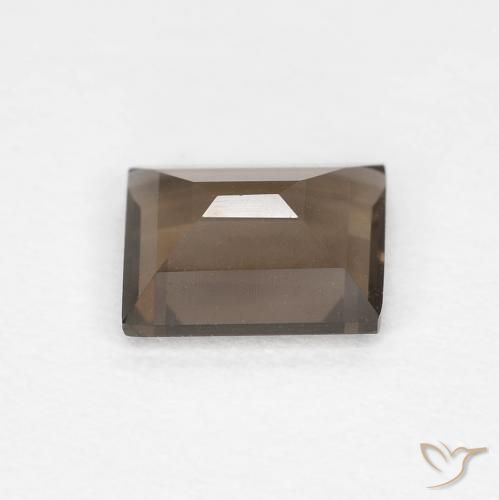 Smoky Quartz Gemstone in 6.5 x 5.4 mm Size for Sale, Smoky Quartz Stone in Hickory Brown Color