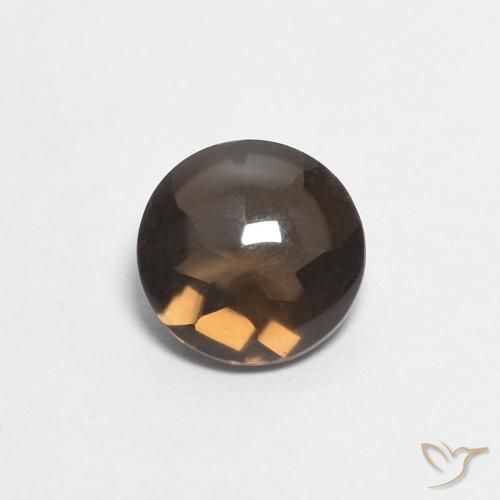 Круглый Коричневый Дымчатый Кварц 0,71 ct из Бразилия, размер 6,1 mm, натуральный без дополнительной обработки драгоценный камень, чистота: Transparent, 1 шт. Круглая форма огранка Buff-Top Дымчатый Кварц, твердость по Моосу 7 подходит для повседневного ношения украшений , Photo A
