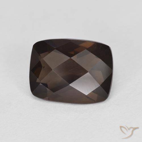 1.97ct Natural Deep Brown Smoky Quartz, Cushion, VS