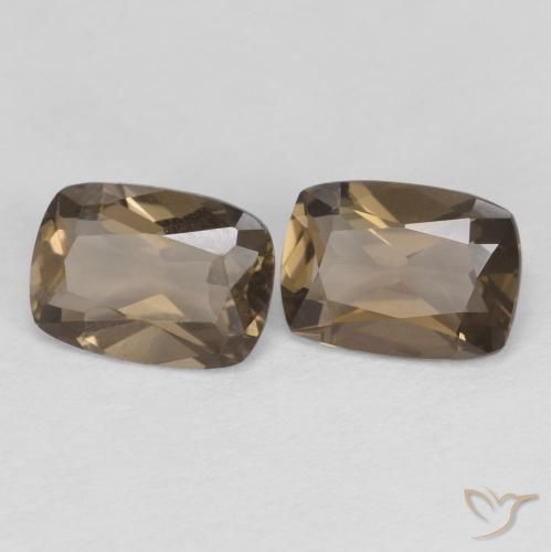1.56 ctw Brown Smoky Quartz Stones, Natural Smoky Quartz in Cushion-Cut Shape for Sale
