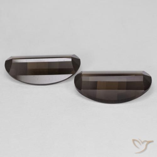 Smoky Quartz Gemstones in 14.1 x 7.1 mm Size for Sale, Smoky Quartz Stones in Hickory Brown Color