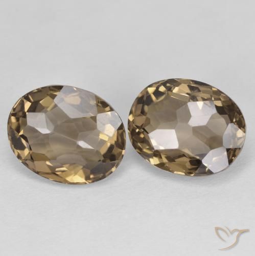 4.52 ctw Brown Smoky Quartz Stones, Natural Smoky Quartz in Oval Rose-Cut (double sided) Shape for Sale