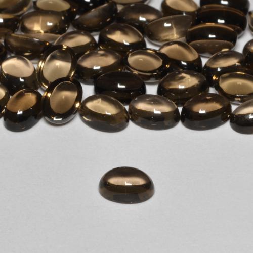 Smoky Quartz Gemstone in 6 x 4.2 mm Size for Sale, Smoky Quartz Stone in Chocolate Brown Color