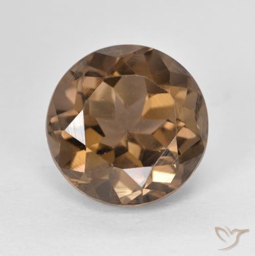 5.06ct Natural Warm Brown Smoky Quartz, Round, VVS-VS