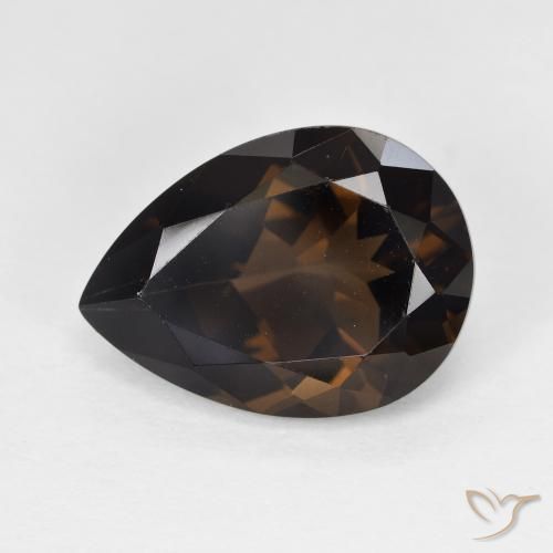 5.84ct Natural Medium Brown Smoky Quartz, Pear Shape, VVS-VS
