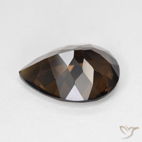 Smoky Quartz Gemstone in 15.1 x 11 mm Size for Sale, Smoky Quartz Stone in Medium Brown Color
