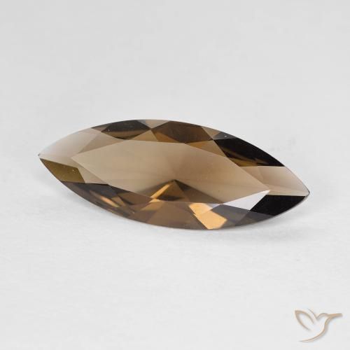 2.34 ct Brown Smoky Quartz Stone, Natural Smoky Quartz in Marquise Concave Cut Shape for Sale