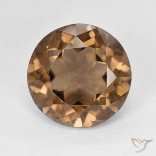 5.58ct Natural Light Brown Smoky Quartz, Round, VVS-VS