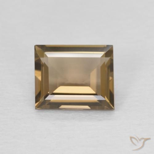 0.91ct Natural Light Mocha Smoky Quartz, Baguette, VVS