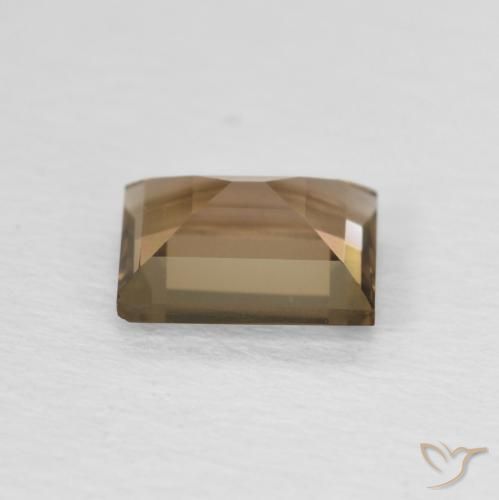 Smoky Quartz Gemstone in 6.6 x 5.5 mm Size for Sale, Smoky Quartz Stone in Medium Dark-Brown Color