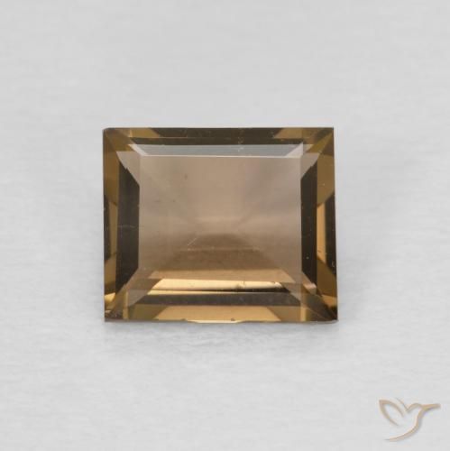 0.89ct Natural Warm Brown Smoky Quartz, Baguette, VVS