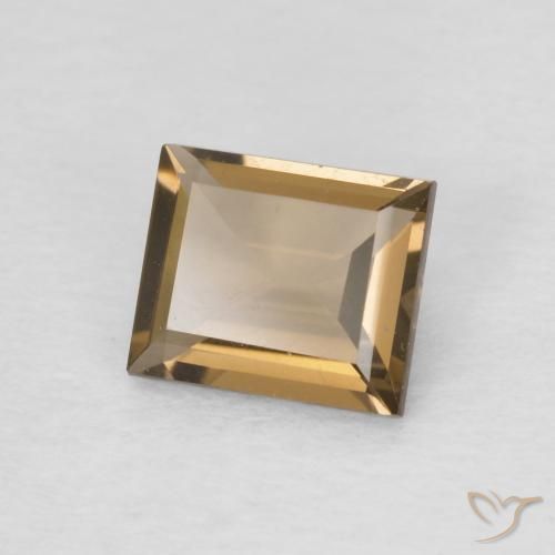 0.89 ct Brown Smoky Quartz Stone, Natural Smoky Quartz in Baguette Facet Shape for Sale