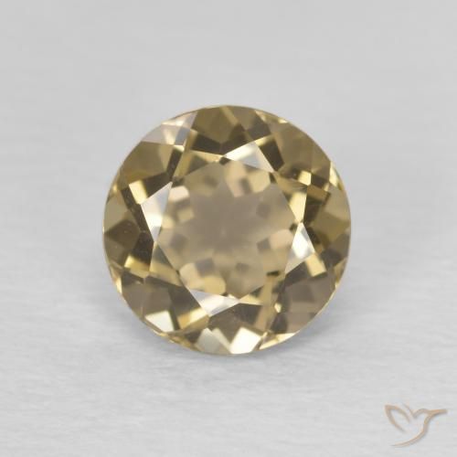 1.26ct Natural Umber Brown Smoky Quartz, Round, VVS