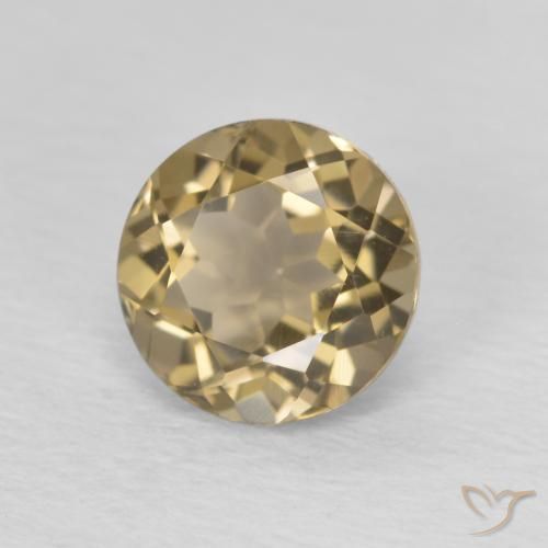 1.26 ct Brown Smoky Quartz Stone, Natural Smoky Quartz in Round Facet Shape for Sale