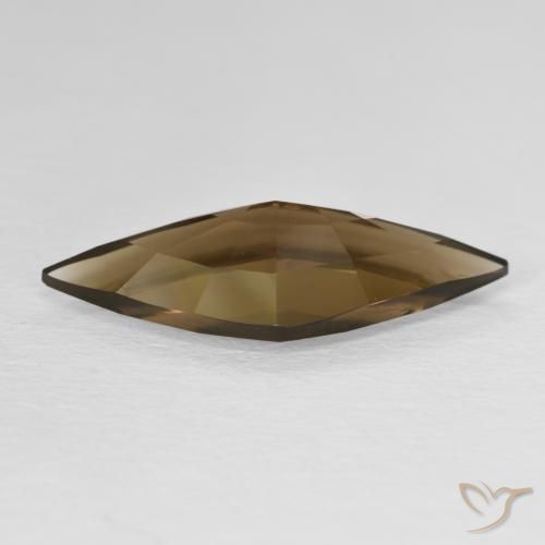 Smoky Quartz Gemstone in 21.8 x 9 mm Size for Sale, Smoky Quartz Stone in Gingerbread Brown Color