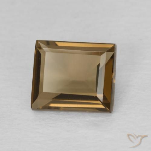 0.85 ct Brown Smoky Quartz Stone, Natural Smoky Quartz in Baguette Facet Shape for Sale