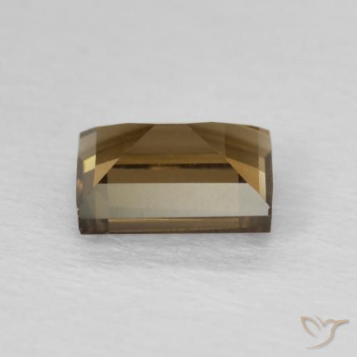 Smoky Quartz Gemstone in 6.3 x 5.3 mm Size for Sale, Smoky Quartz Stone in Medium Dark-Brown Color