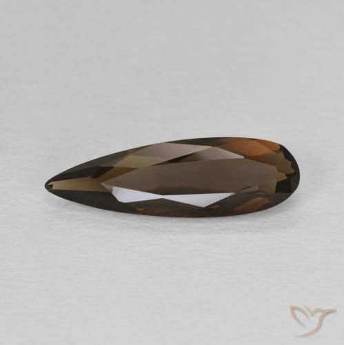 1.75ct Natural Brown Smoky Quartz, Pear Shape, VVS