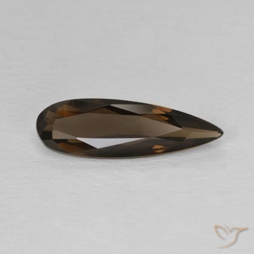 1.75 ct Brown Smoky Quartz Stone, Natural Smoky Quartz in Pear Facet Shape for Sale