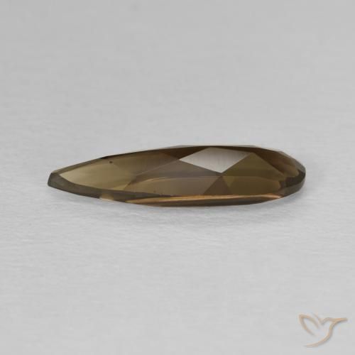 Smoky Quartz Gemstone in 15.8 x 5 mm Size for Sale, Smoky Quartz Stone in Medium Brown Color