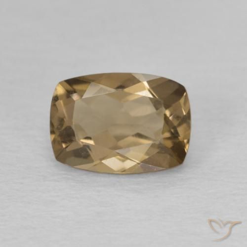 0.90ct Natural Warm Brown Smoky Quartz, Cushion, VVS