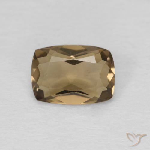0.81ct Natural Mocha Brown Smoky Quartz, Cushion, VVS