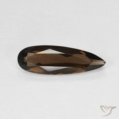 1.75 ct Brown Smoky Quartz Stone, Natural Smoky Quartz in Pear Facet Shape for Sale